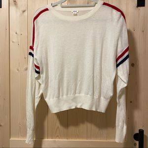 Garage Striped Knit Long Sleeve Sweater Top